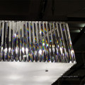 Chinese Supplier Living Room Rectangular Crystal Ceiling Lamp